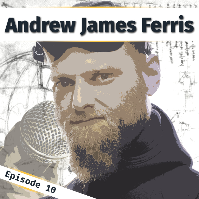 A poster image for Innovation Bound podcast episode 10 with Andrew James Ferris