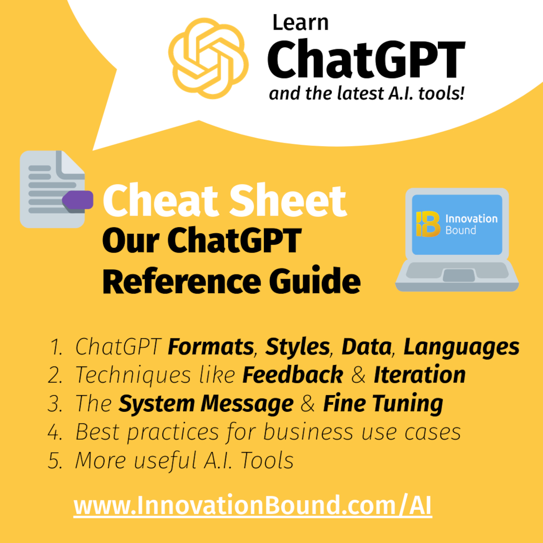 ChatGPT Cheat Sheet From Innovation Bound